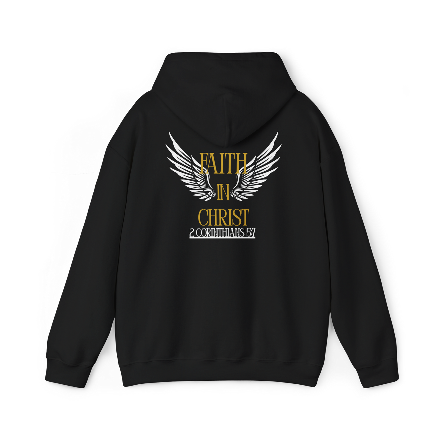 Faith in Christ Hoodie — Winged Cross Christian Sweatshirt