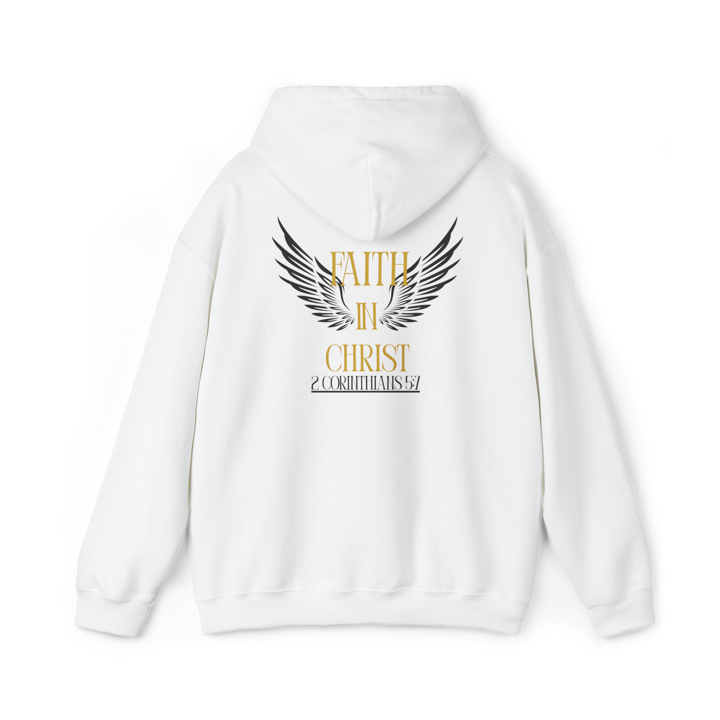 Faith in Christ Hoodie — Winged Cross Christian Sweatshirt